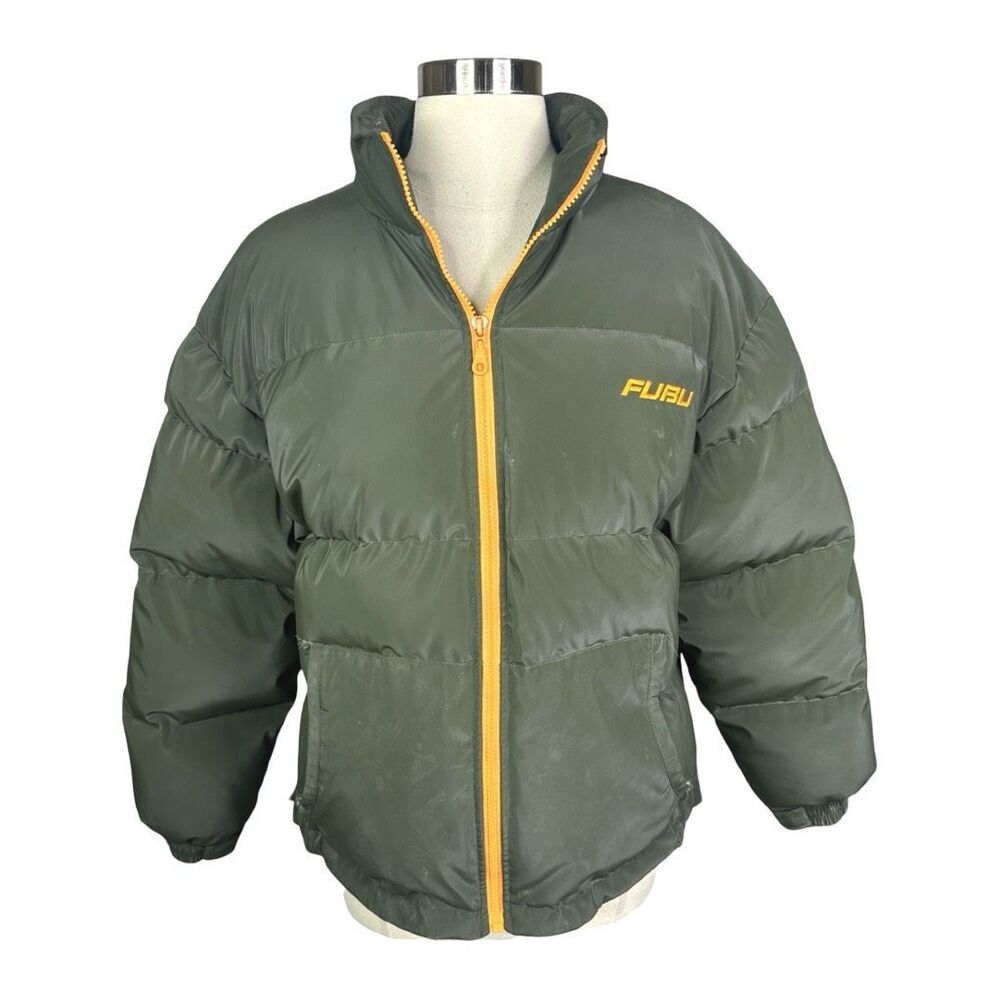 Vintage Y2K FUBU Heavy Down Puffer Jacket - Size Large (16/18)